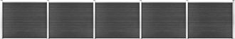 vidaXL Set De Panel De Valla Wpc Gris 872x146 Cm Vidaxl