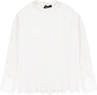 Edward Cuming HAJT HAND APPLIQUED JERSEY WHITE T-SHIRT