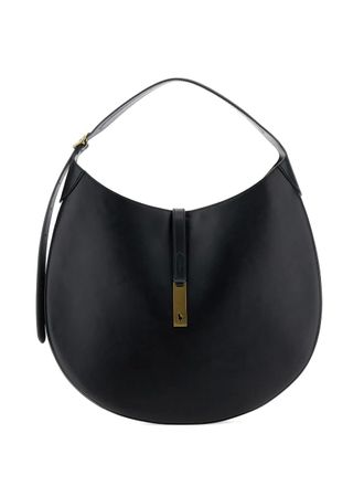 Polo Ralph Lauren buckle leather shoulder bag - women - Calf Leather - One Size - Black