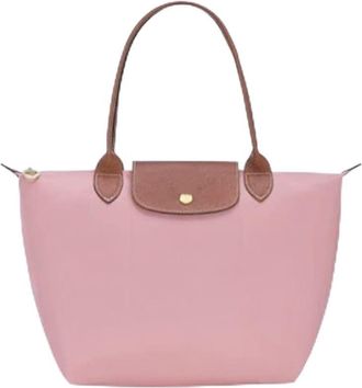 Generic Multipurpose Tote Bag: Foldable Soft Nylon, 3 Sizes, Stylish Water-Resistant Designer Handbag for Work, Travel, Gym (Classic cherry blossom powder,Med