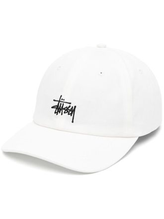 St&uuml;ssy Cappello da baseball con ricamo - Bianco