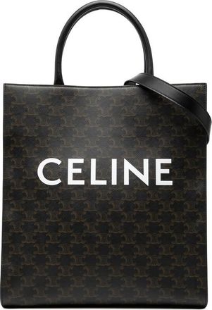 Celine Pre-owned Celine Medium Triomphe Coated Canvas Vertical Cabas Tote Ladies F-SL-1283
