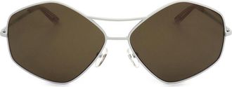 Linda Farrow DRIES VAN NOTEN DVN42 C5 Mens Sunglasses Silver Size 64