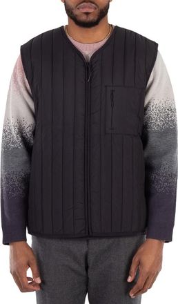 Rains Mens Black Banja Quilted Liner Vest, Size X-Small