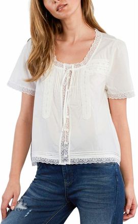 BILLY T Cottage Lace Top in Cottage White at Nordstrom, Size X-Large