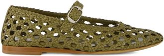 Le Monde Beryl Womens Woven Mary Jane Shoes In Khaki