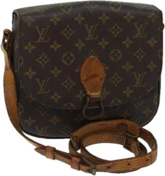 Louis Vuitton Pre-owned Canvas shoulder-bags - Dames - Vintage Schoudertas - Bruin - ONE Size - Leer - Vintage