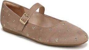 Dr. Scholls Wexley Studded Mary Jane Flat in Toasted Taupe Microfiber at Nordstrom Rack, Size 9.5