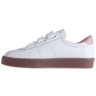 Superga Dames/Dames 2870 Sport Club S Leren Trainers met Contrast Detail (Wit/Roze Rook)