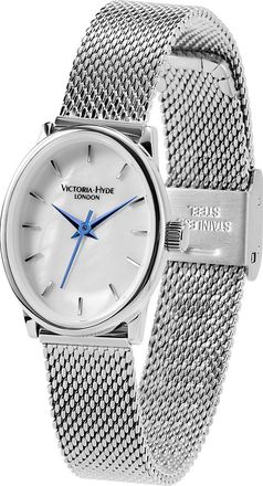 Victoria Hyde London Vintage Silver Womens Analogue Watch in Oval with Steel Band Stainless Steel - One Size
