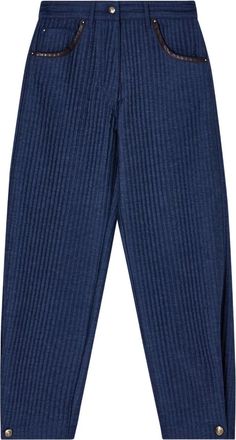 Giorgio Armani quilted tapered jeans - Blue