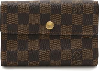 Louis Vuitton Brown Damier Canvas Pvc Damier Canvas Wallet (Tri-Fold) (Pre-Owned)
