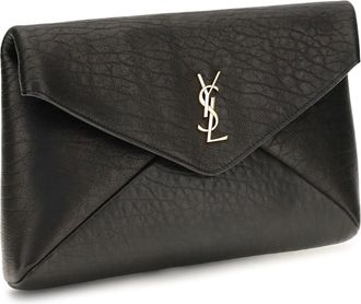 Saint Laurent Womens Ysl Busta Pouch W_haka Moira L Nero Lamb Ovis Aries Wallet