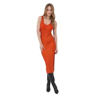 Patrizia Pepe Vestidos largos - Dresses - Mujer - Naranja - L