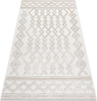 RugsX Rugsx - Carpet santo sisal 58389 diamonds, geometric, zigzag beige beige 160x220 cm