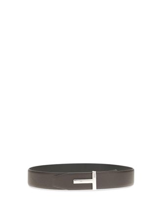 Tom Ford Mens Reversible Leather Belt Brown + Black Calf Bos Taurus E Braces