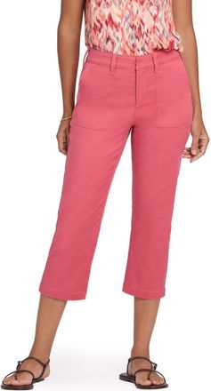 NYDJ Utility High Waist Crop Pants in Chrysanthemum at Nordstrom, Size 8