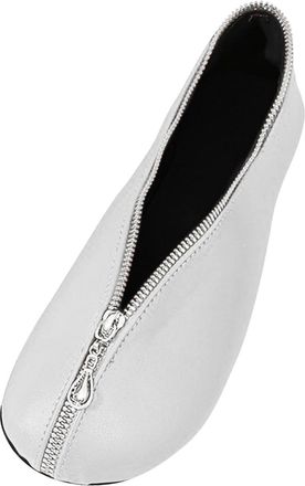 Generic Womens Comfortable Shoes with Front Zipper, Wide and Flat Sole. High Shoes Women Black With Heel And Laces, White, 8.5 UK