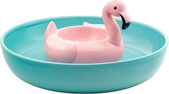 10 Strawberry Street Flamingo Pool Float Chip & Dip Platter