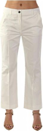 Marella Broeken > Chinos - Dames - Chinos - Wit - M - Broeken