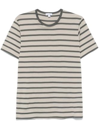 Sunspel striped T-shirt - men - Supima Cotton - L - Neutrals