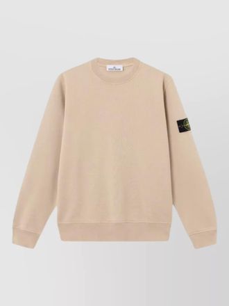 Stone Island knit sweatshirt ribbed crewneck elastic cuffs hem