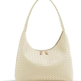 Seward Leather Hobo Bags for Women Small Soft Shoulder Purse Slouchy Tote Handbags with Double Zipper Design