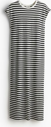 H&M Midikleid aus Leinenmix - Schwarz