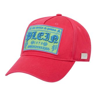Philipp Plein Baseball Cap Gothic Plein - unisex - Petten - Rood - ONE Size - Katoen - Accessoires