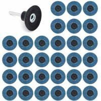 OEM 31 Discos Abrasivos De L&aacute;minas De 2 Pulgadas (50 Mm), Grano 40, Grano 60 Y Grano 80 - Crezuo