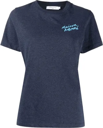 Maison Kitsun&eacute; Mini T-shirt met handgeschreven logo