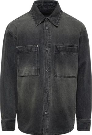 Wooyoungmi Denim Shirts - Heren - Spijkeroverhemden - Zwart - XS - Denim - Overhemden