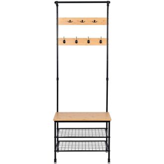 OEM Perchero De Pie De Bamb&uacute; Para Armario De Pasillo 66x32x183 Vw2nb Begryf