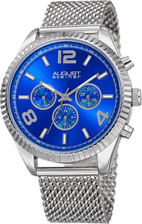 August Steiner Quartz Blue Dial Mens Watch AS8196SSBU