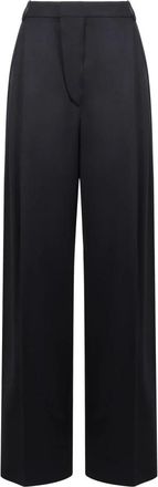 Victoria Beckham Wide-Leg Tailored Broeken - Dames - Wijde Broeken - Blauw - 2XS - Wol - Broeken