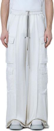 Rick Owens Satin Drawstring Cargo Pants