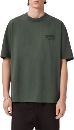 AllSaints Xander Crewneck T-Shirt in Maple Green at Nordstrom, Size Xx-Large