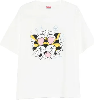 Kenzo T Shirt Bianco, Giallo-Uomo