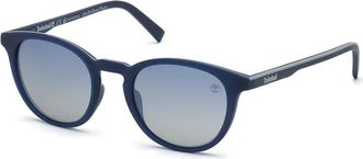 Timberland TB9197 Polarized 91D Mens Sunglasses Blue Size 50
