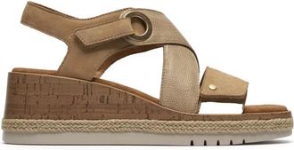 Clarks Schoenen, Dames, Beige, 40 EU, Platte Sandalen