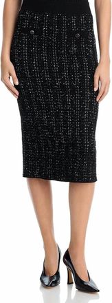 Veronica Beard Corbin Knit Midi Skirt In Black
