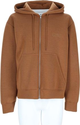 Maison Margiela Relaxed Fit Brown Hooded Sweatshirt