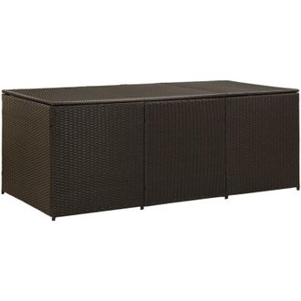 vidaXL Baule da Giardino in Polyrattan 180x90x70 cm Marrone - Vidaxl