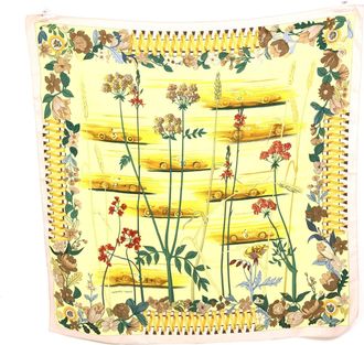 Herm&egrave;s Colorful Silk Floral Womens Scarf (Pre-Owned)