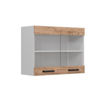 Vicco Mobile Da Cucina In Vetro R-line, Quercia Dorata, 80 Cm, Vicco