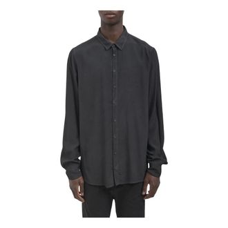 Po&eacute;me Boh&eacute;mien Camicia in Cupro - male - POEME BOHEMIEN - Casual Shirts - Gray - M - Shirts
