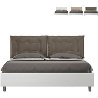 Itamoby Contenedor Cama Matrimonio 160x190cm Cojines Madera Egos Annalisa Color: Marr&oacute;n - Versi&oacute;n: Con Caja De Almacenaje