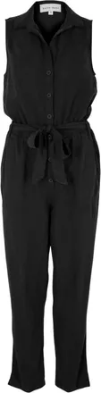 Bella Dahl Dames Effen Colloze Mouwloze Romper (Vintage Zwart)
