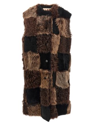 Marni Long Shearling Weste