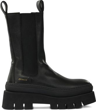 Copenhagen elastic-panel platform boots - women - Calf Leather/Calf Leather/Rubber - 39 - Black